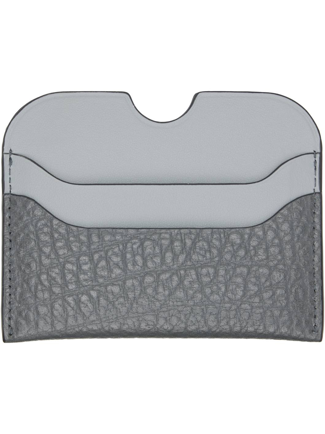 Gray Large Bicolor Card Holder - 2