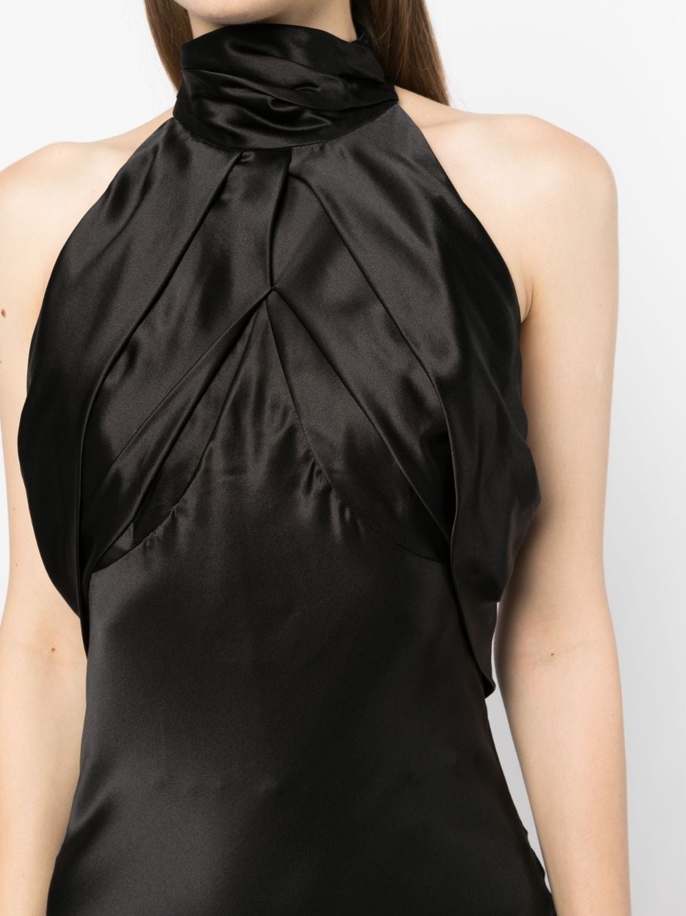 Audrey halterneck silk gown - 5