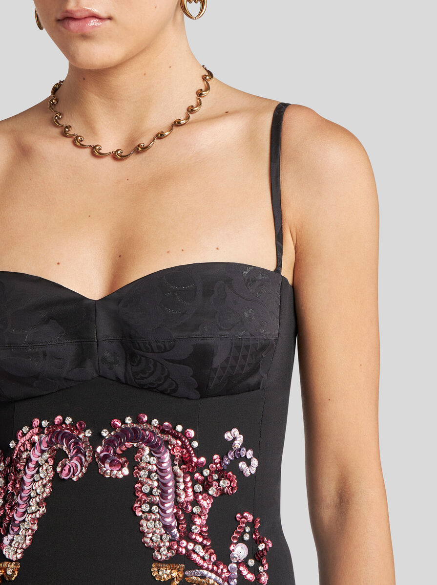 EMBROIDERED SILK DRESS - 2