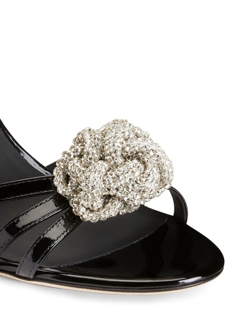 crystal-embellished stiletto sandals - 4