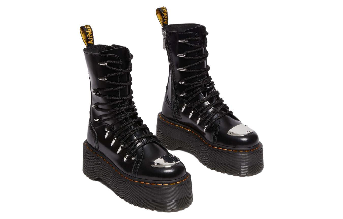 (WMNS) Dr. Martens Jadon Hi LTT Max Leather Platform Boots 'Black' 30964001 - 4