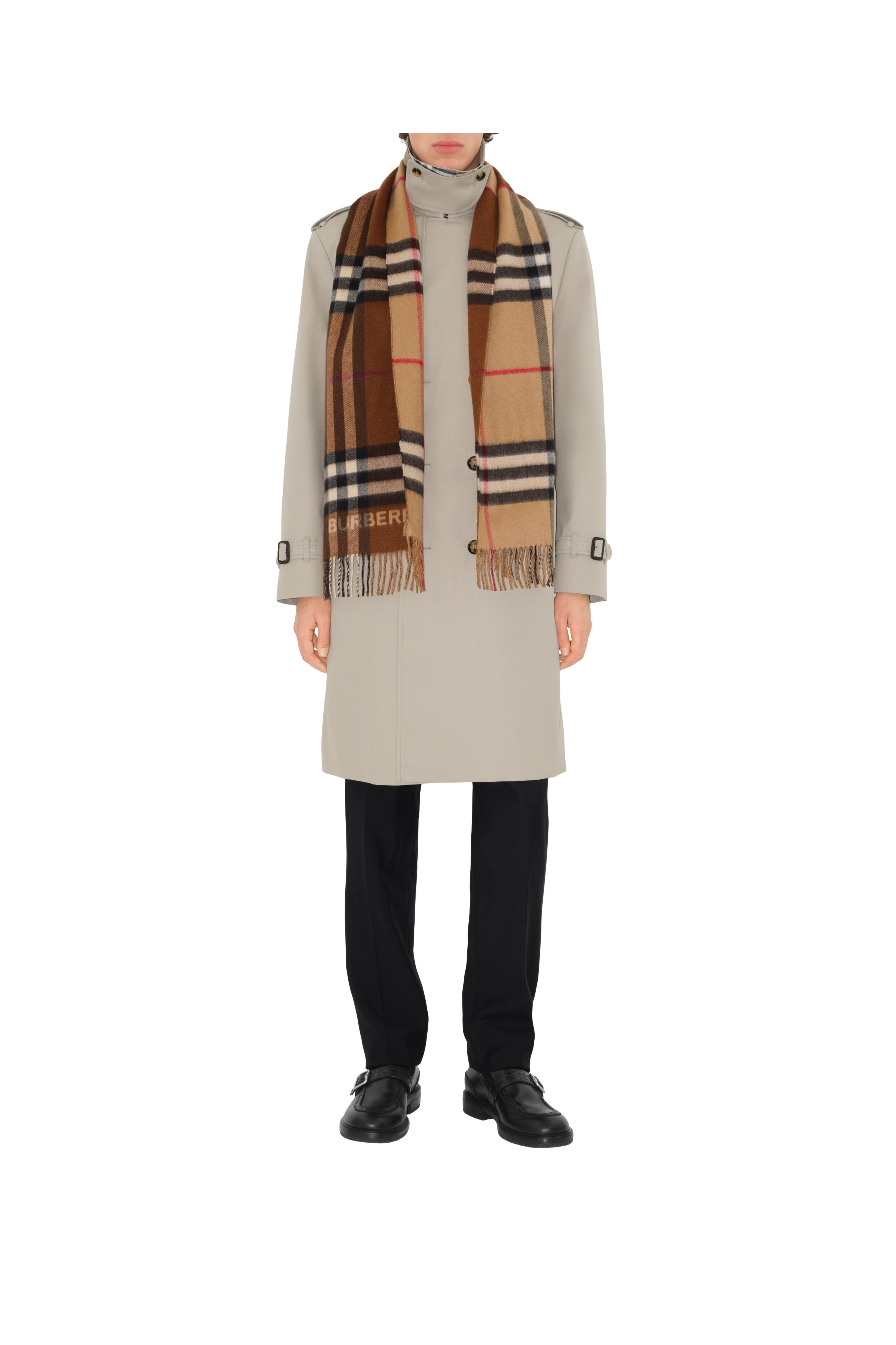 burberry Contrast Check Cashmere Scarf in Archive Beige/birch Brown at Nordstrom - 3