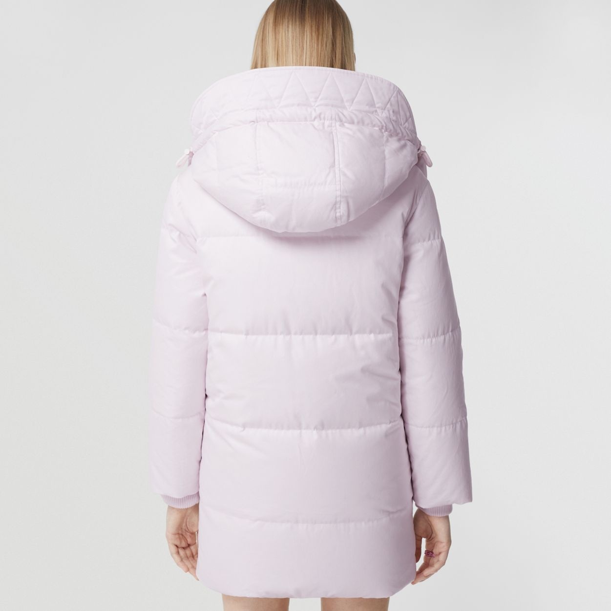 Detachable Hood Cotton Gabardine Puffer Coat - 4