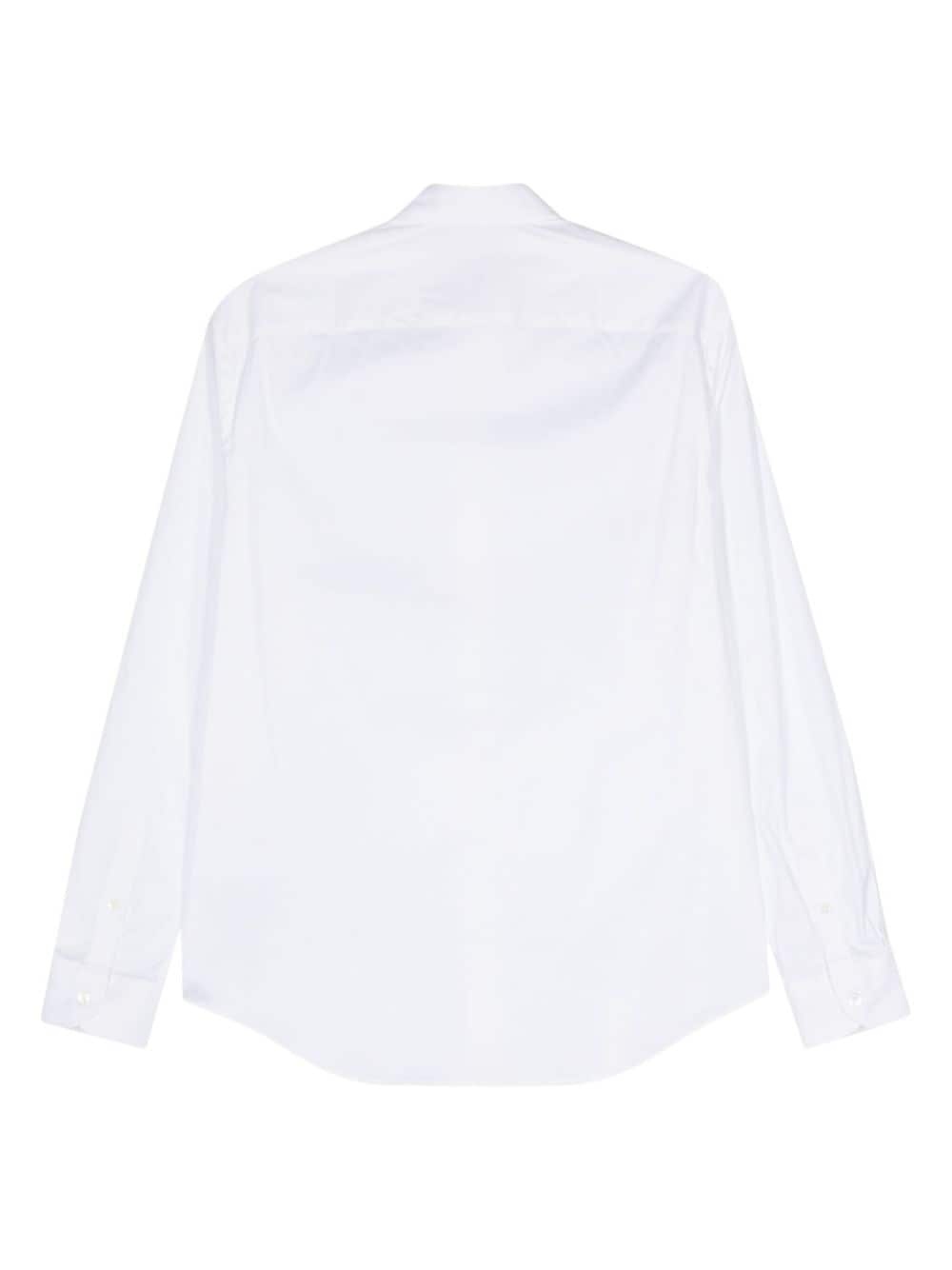 logo-tag poplin shirt - 2