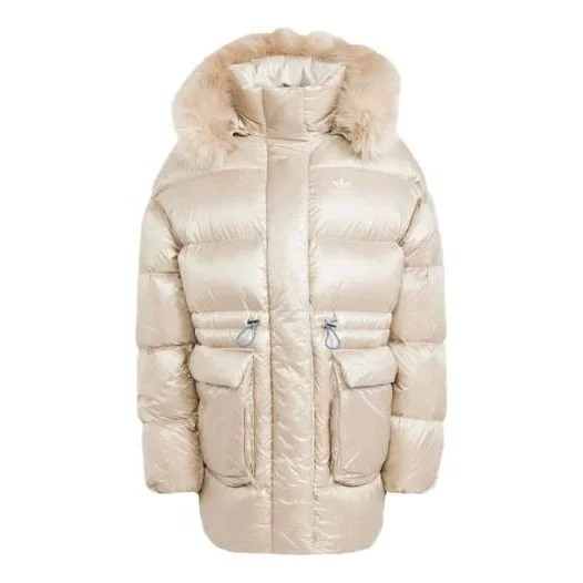 (WMNS) adidas originals Puffed Long Fur Jacket 'Beige' IR7116 - 1