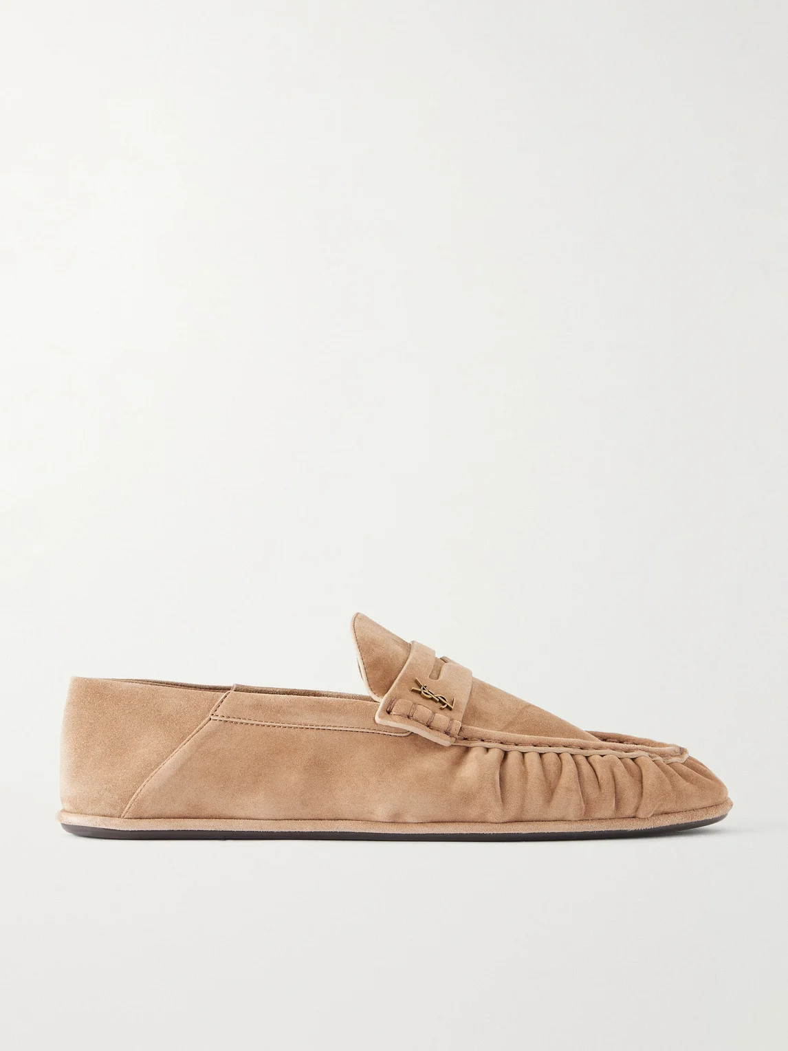 Le Loafer Monogram Logo-Appliquéd Suede Penny Loafers - 1