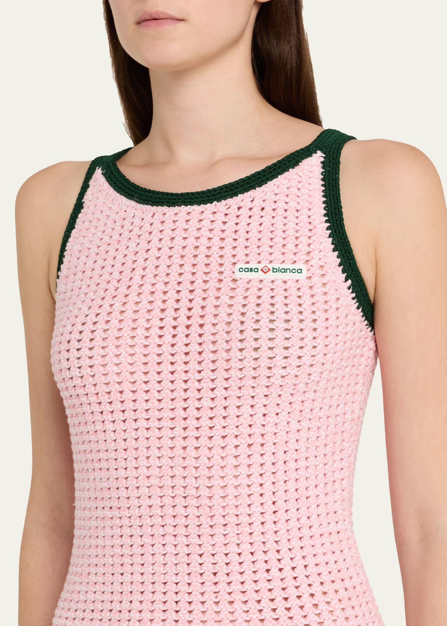 Mouline Open-Knit Sleeveless Mini Dress - 5