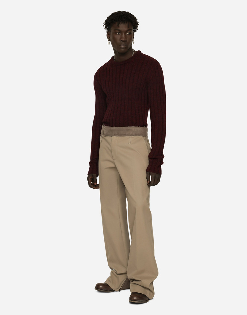 Dolce & Gabbana Ribbed wool round-neck sweater outlook