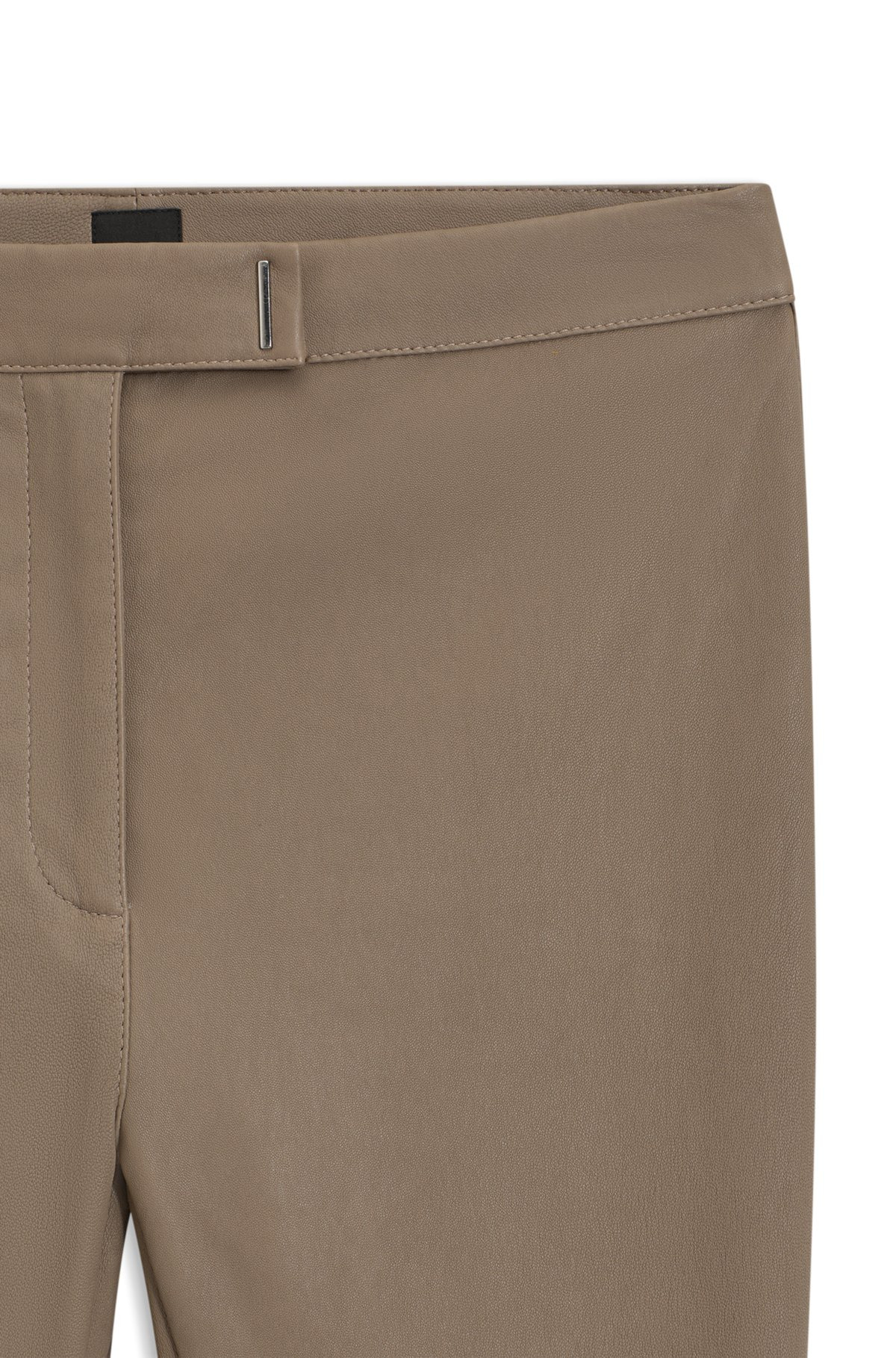 LEATHER LEGGINGS WITH LOGO-HOOK CLOSURE - 6