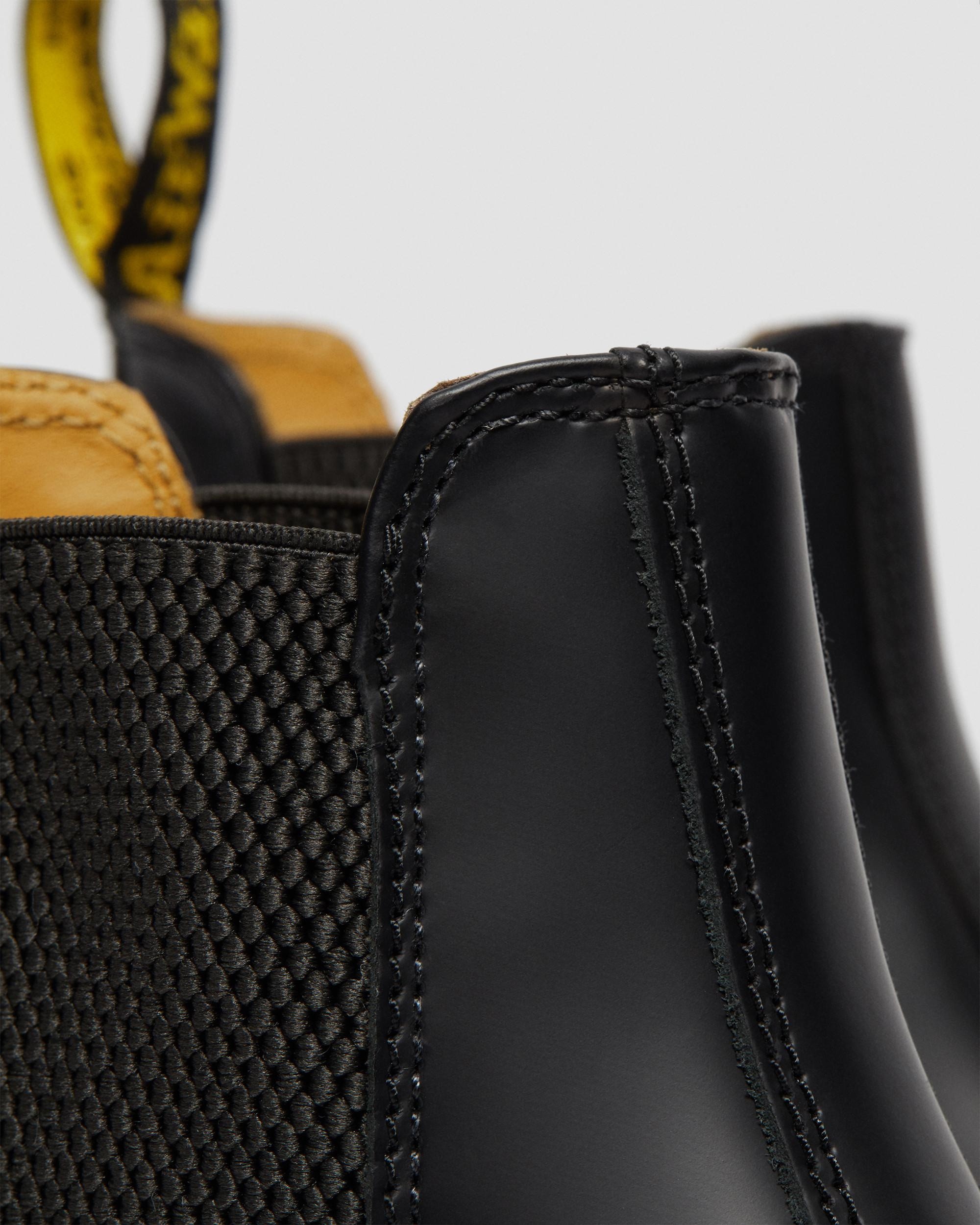 2976 Yellow Stitch Smooth Leather Chelsea Boots - 4