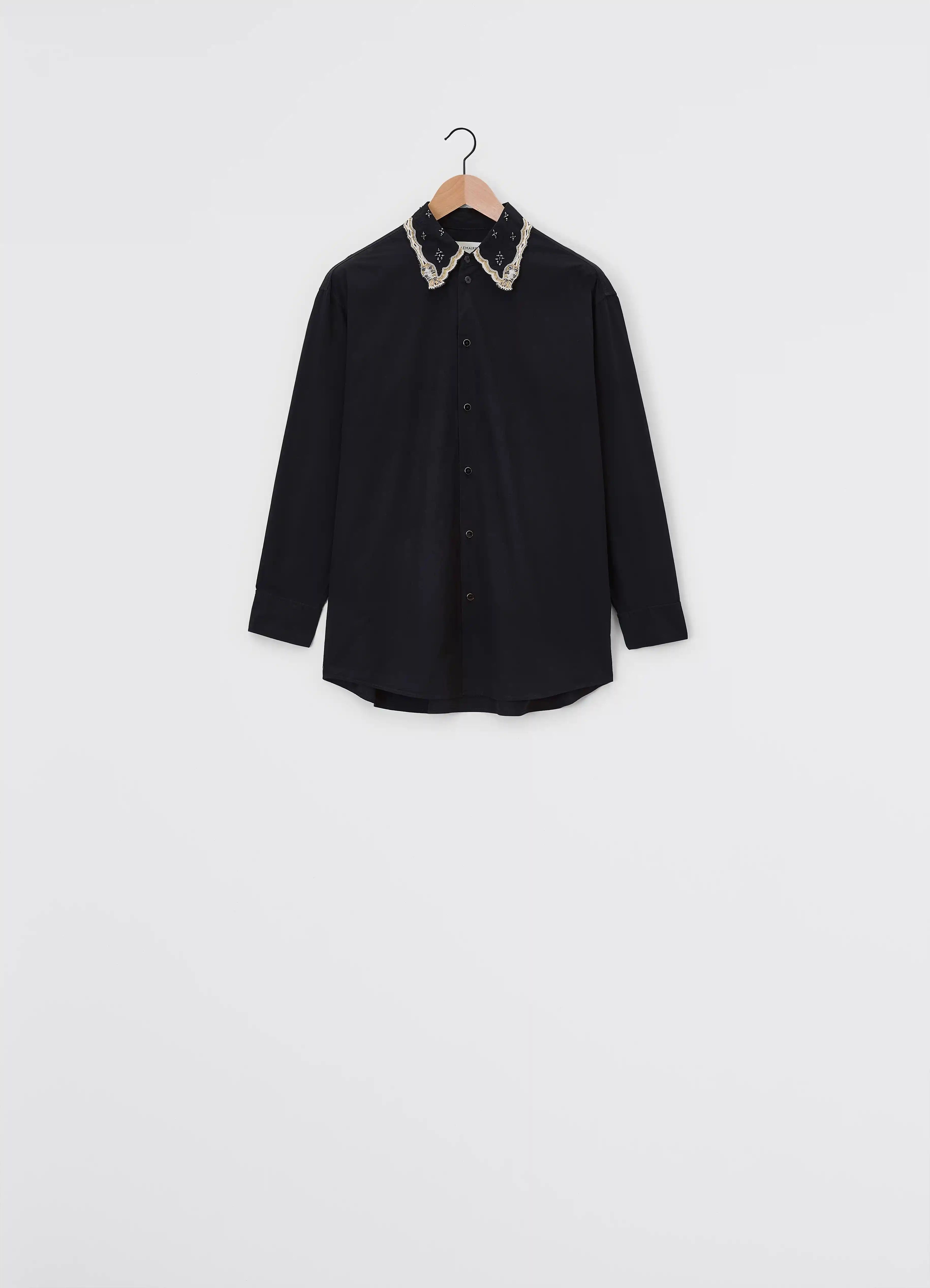 SHIRT WITH EMBROIDERED COLLAR - 3