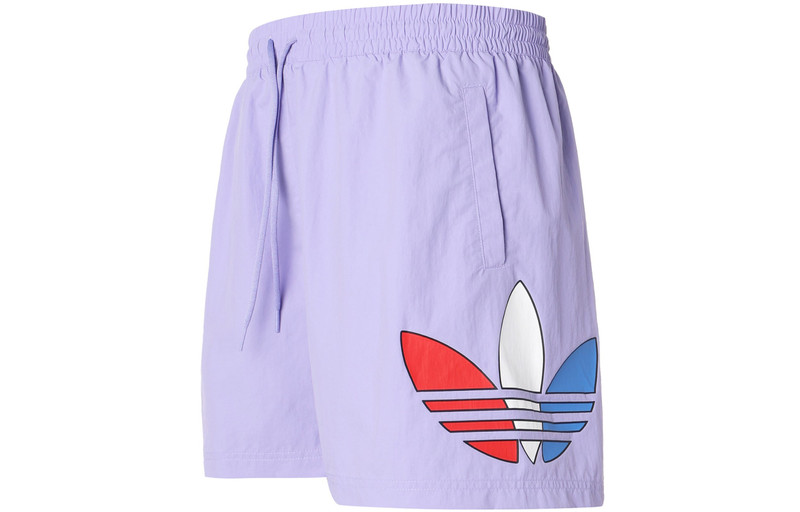 adidas adidas originals MENS Tricol Logo Sports Swimming Short Pants Purple GN3569 outlook