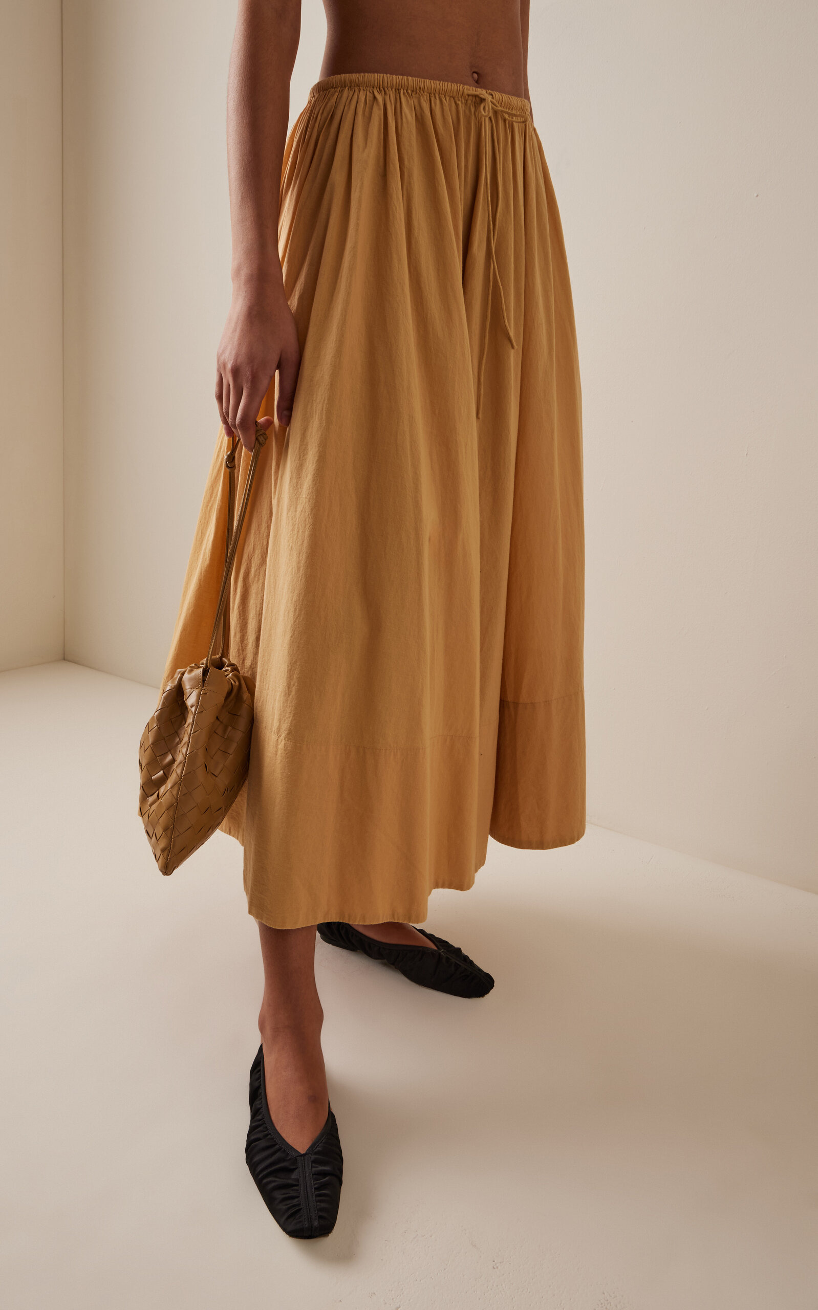 Pheo Organic Cotton Maxi Skirt bronze - 3