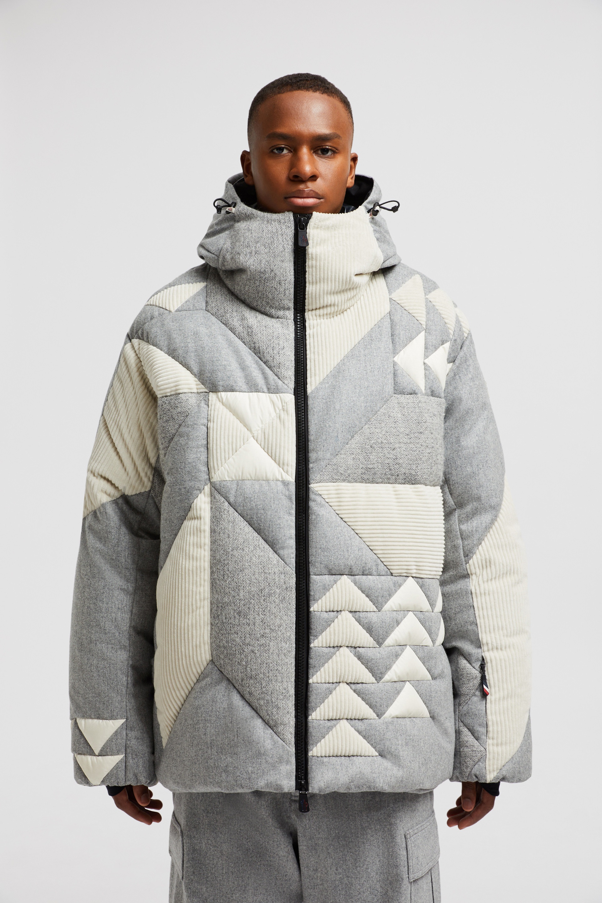 Sedrun Patchwork-Quilted Wool Short Down Jacket - 3