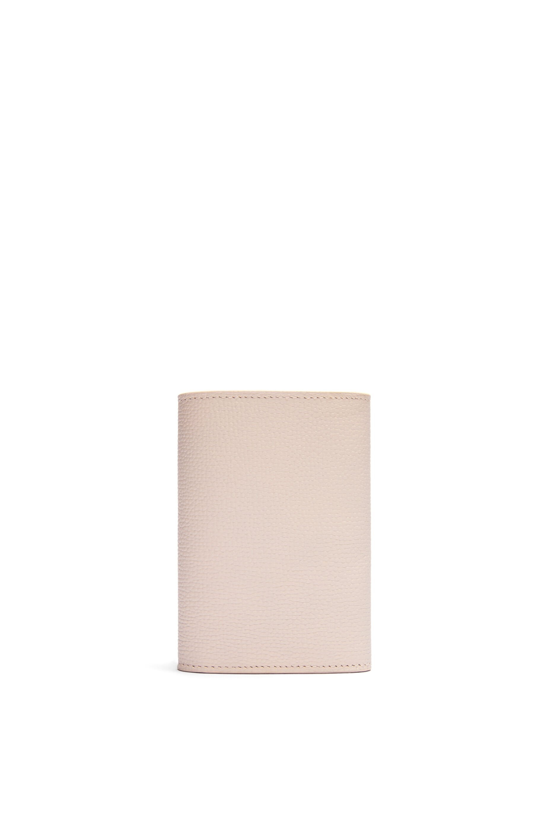 Anagram small vertical wallet in pebble grained calfskin - 4