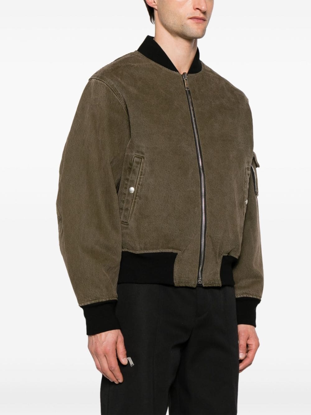 logo-print reversible bomber jacket - 4