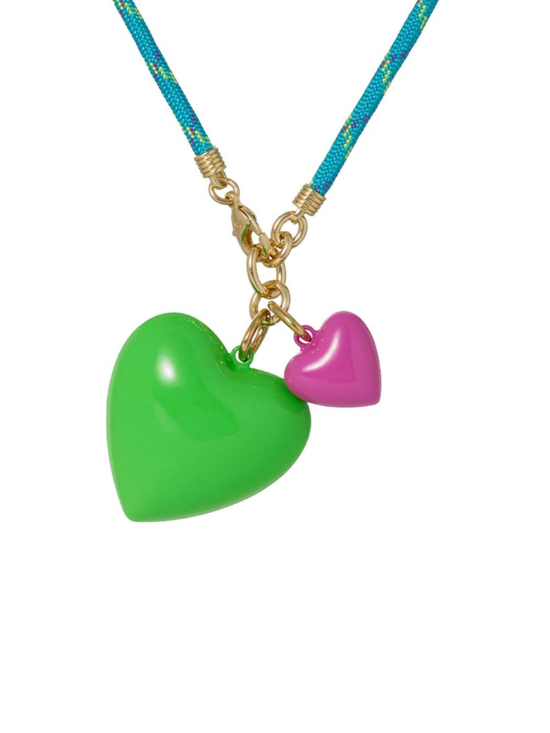 ROXANNE ASSOULIN Happy Cord heart-pendant necklace outlook