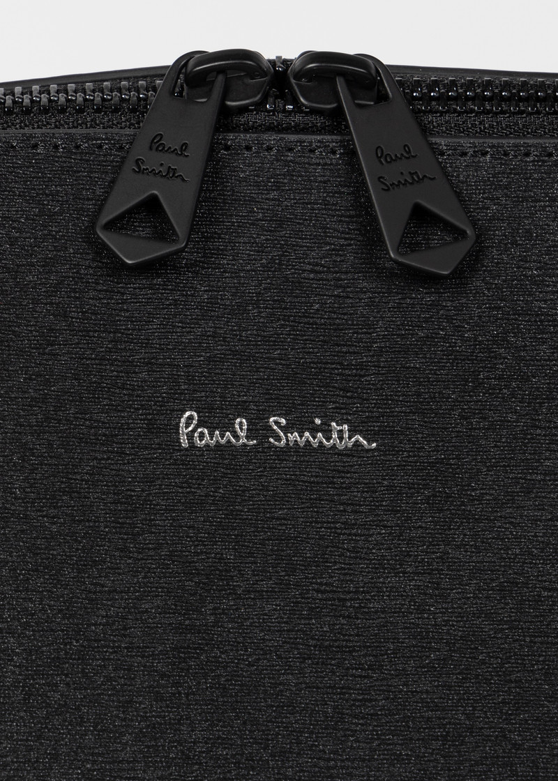 Black Grained Leather Holdall Bag 3