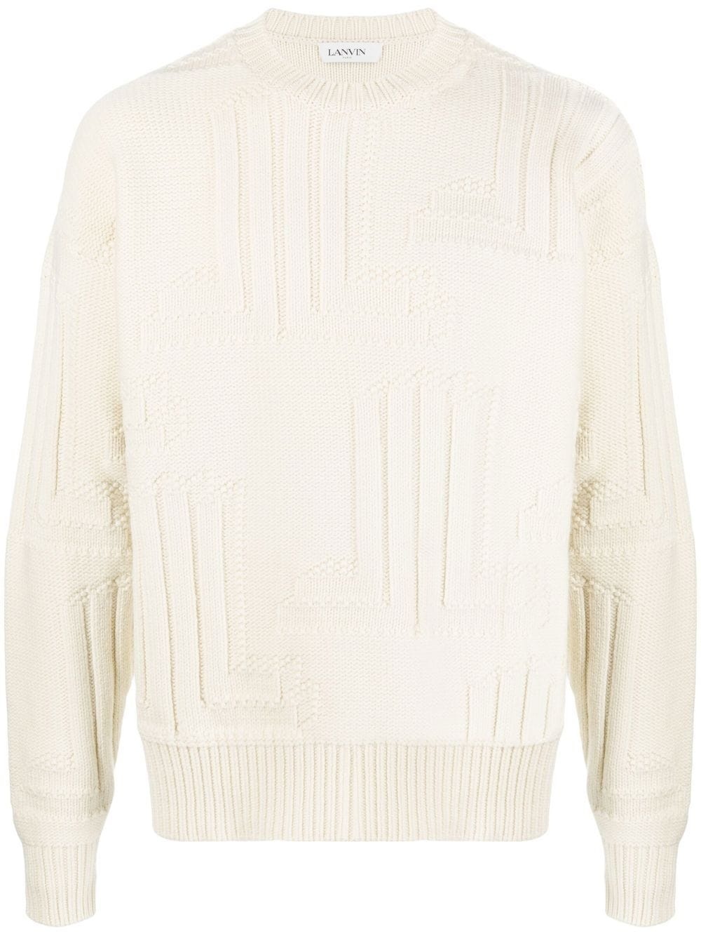 JL3D jacquard crew-neck jumper - 1