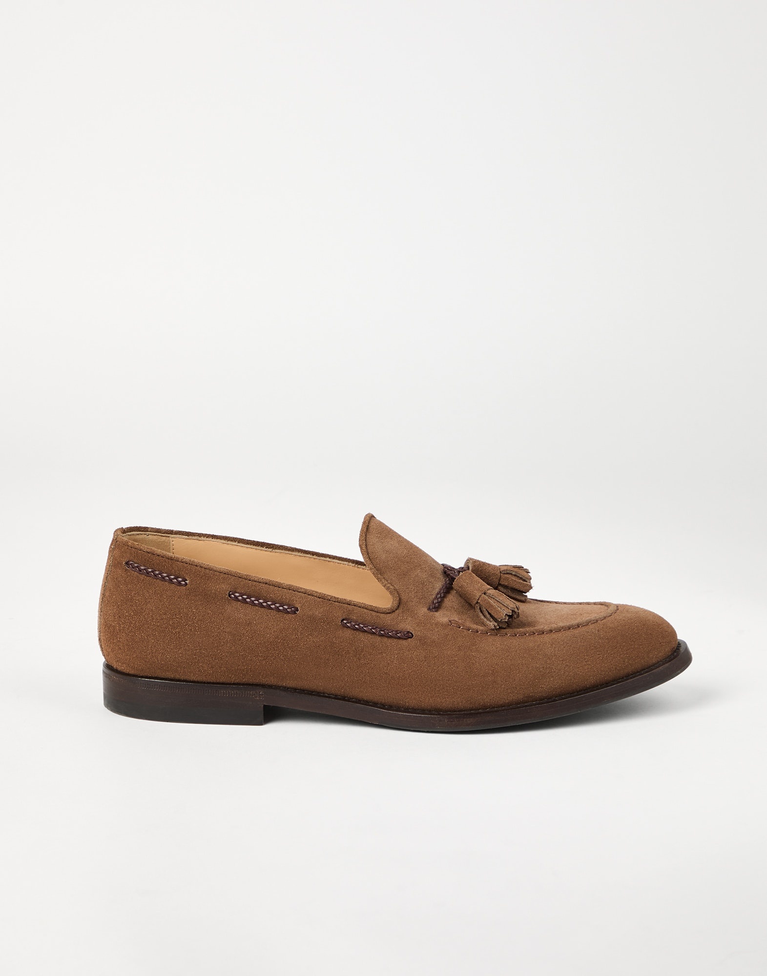 Suede loafers with tassels - 5