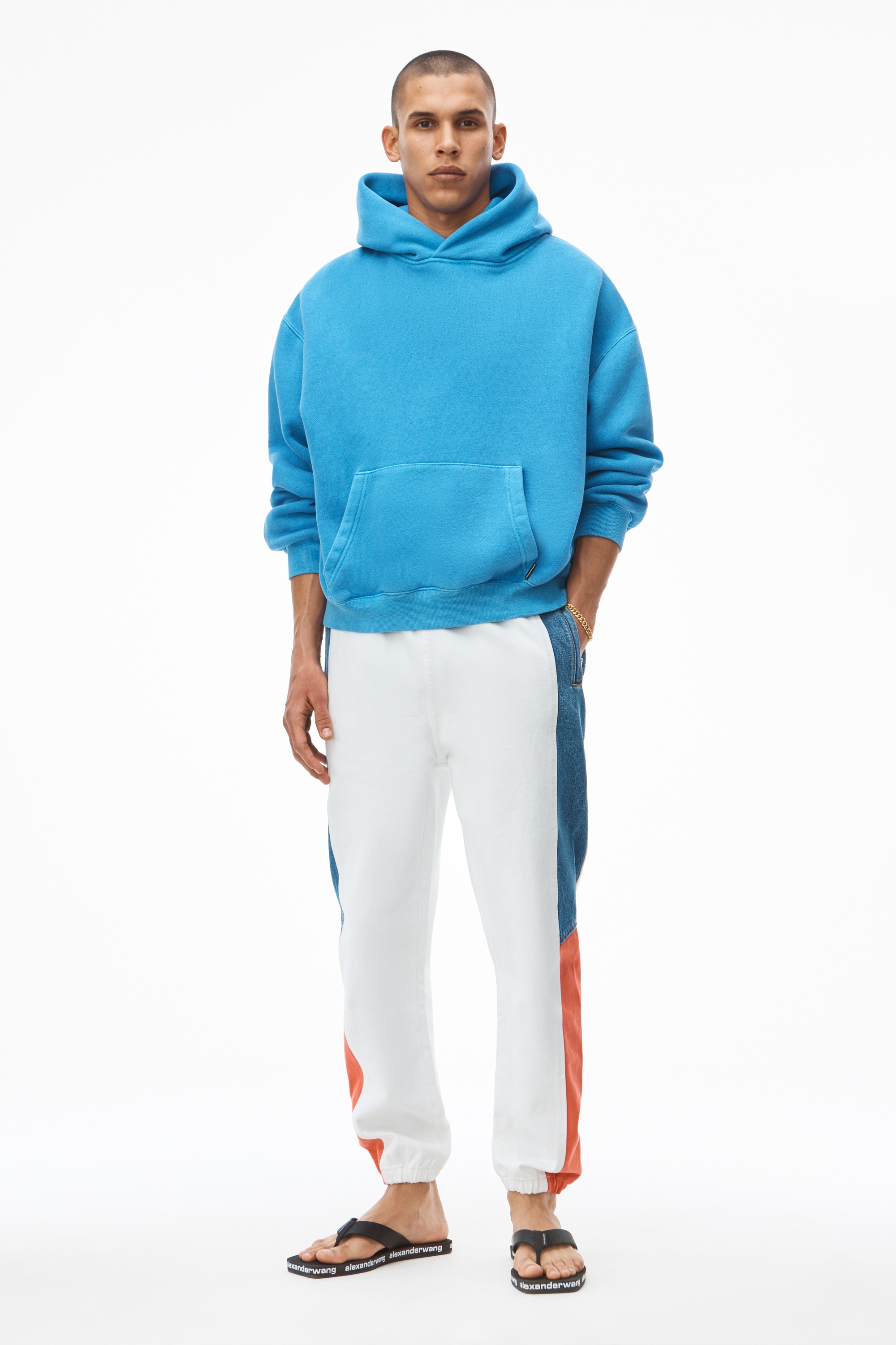 HOODIE IN DENSE FLEECE - 6