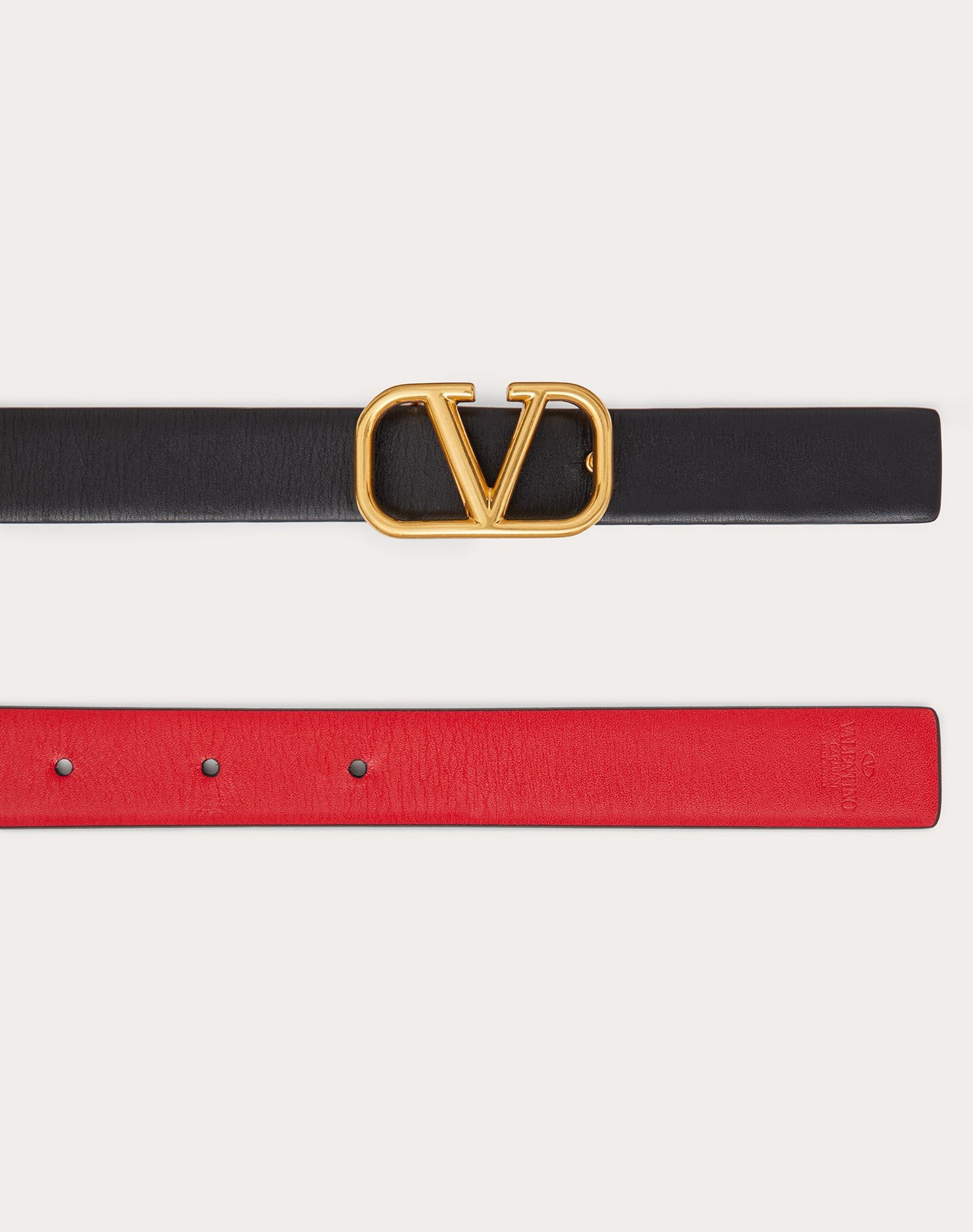 REVERSIBLE VLOGO SIGNATURE BELT IN GLOSSY CALFSKIN 20 MM / 0.8 IN. - 3