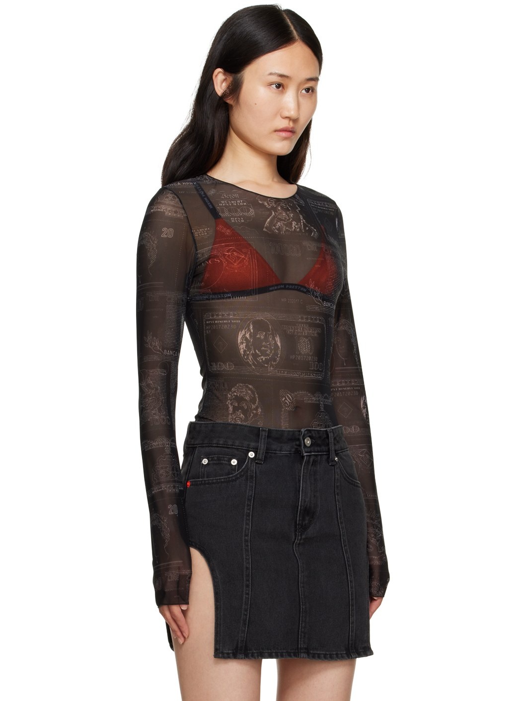 Black HP Currencies Bodysuit - 2