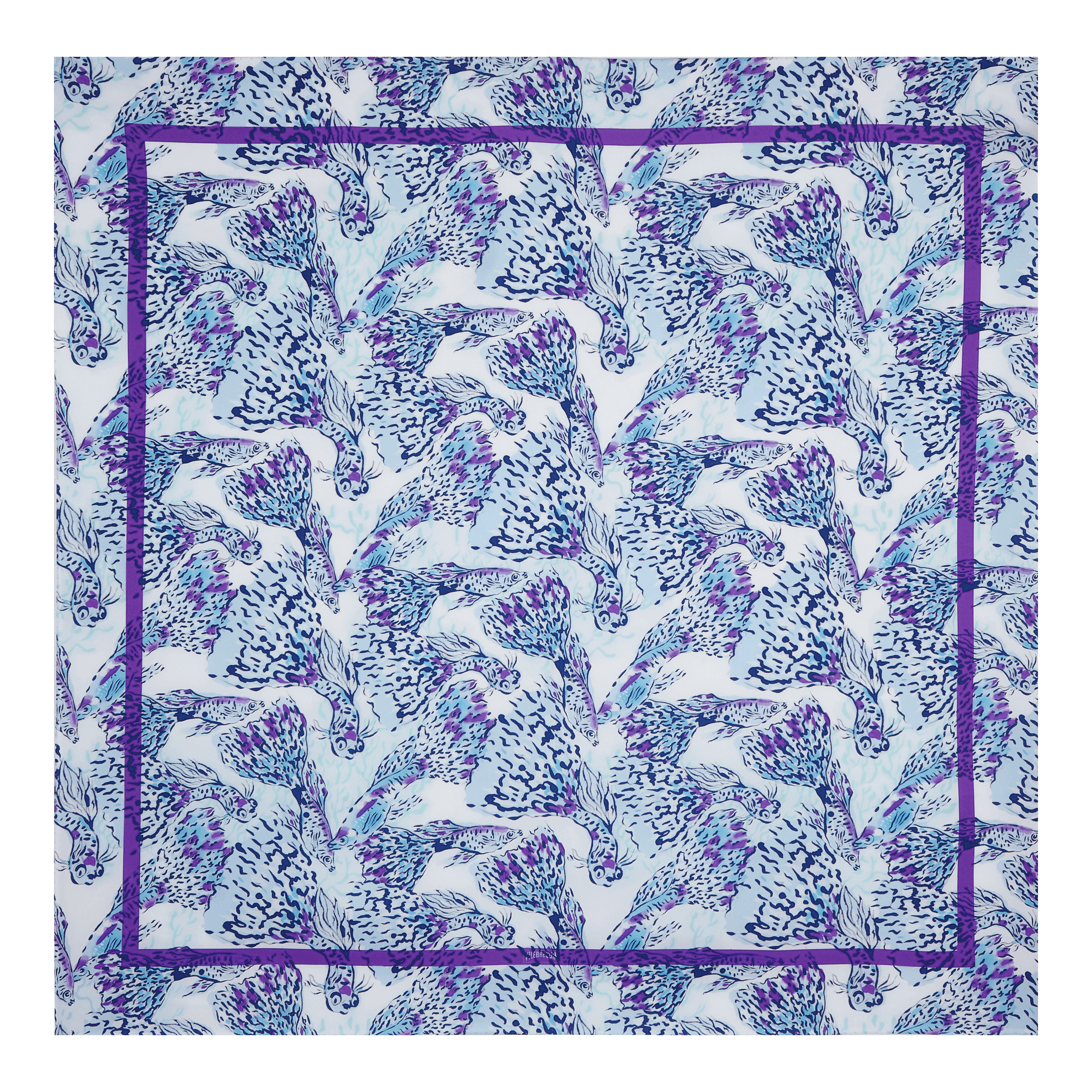 Unisex Silk Scarf Isadora Fish - 1