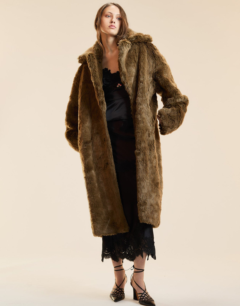 Uptown Faux Fur Trench 6