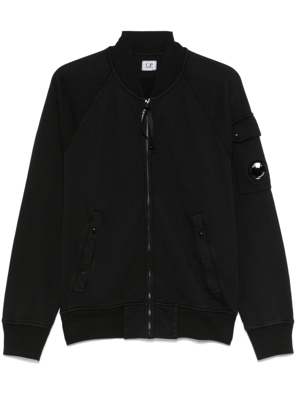 zip-up cotton sweatshirt - 1