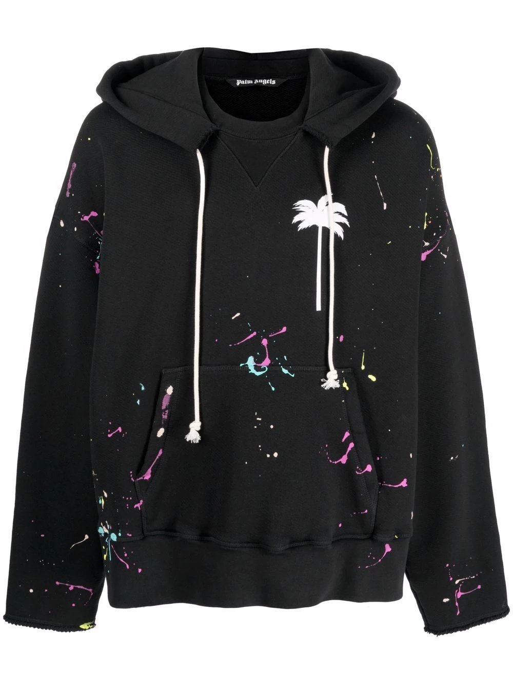 palm-print paint-splatter effect hoodie - 1