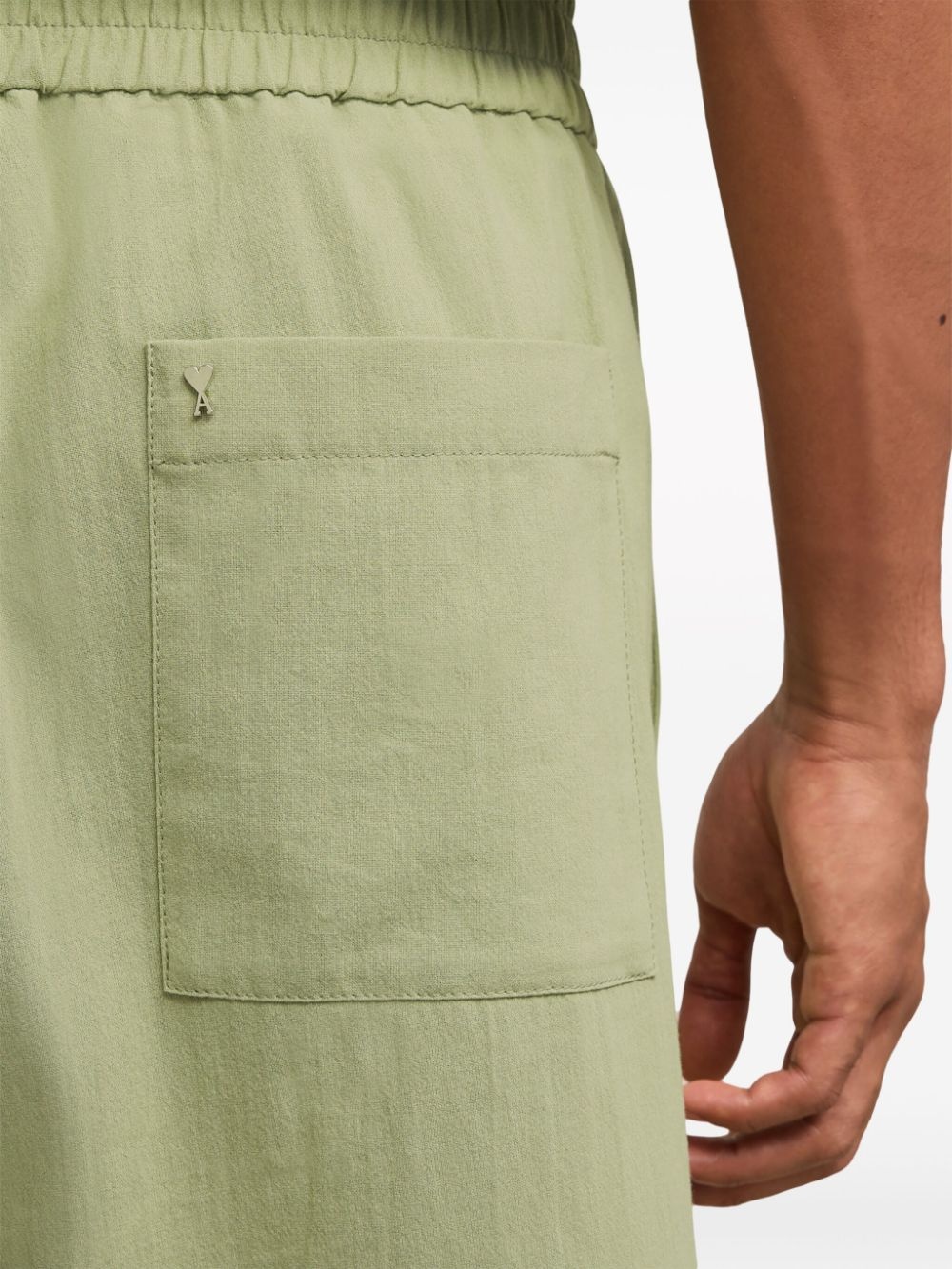 logo-plaque cotton shorts - 5