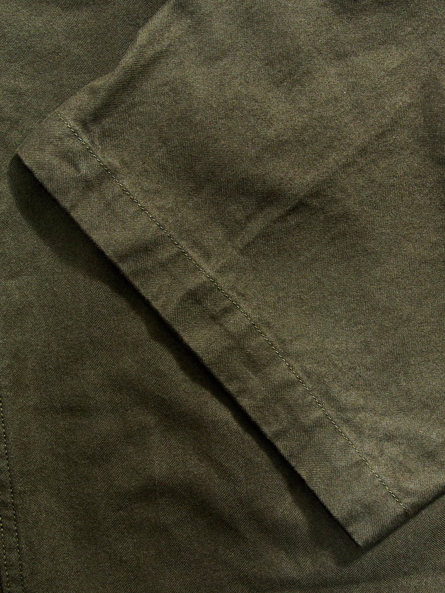 Brushed Herringbone Fatigue Pants in Olive - 9