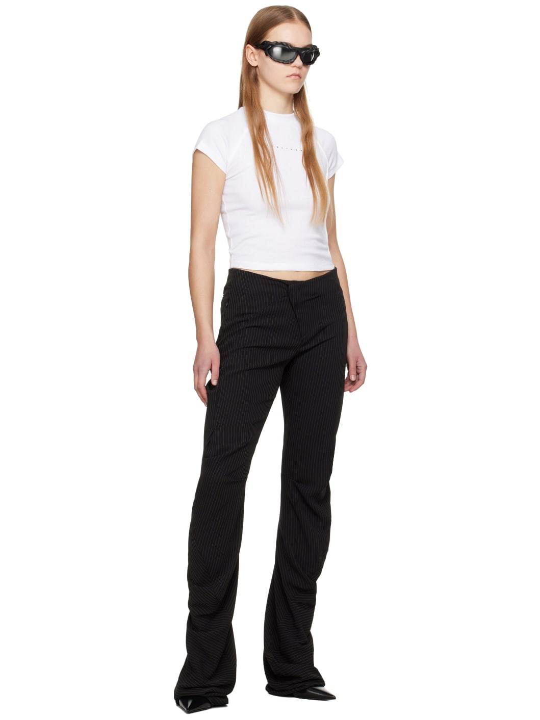 Black Drape Trousers - 4