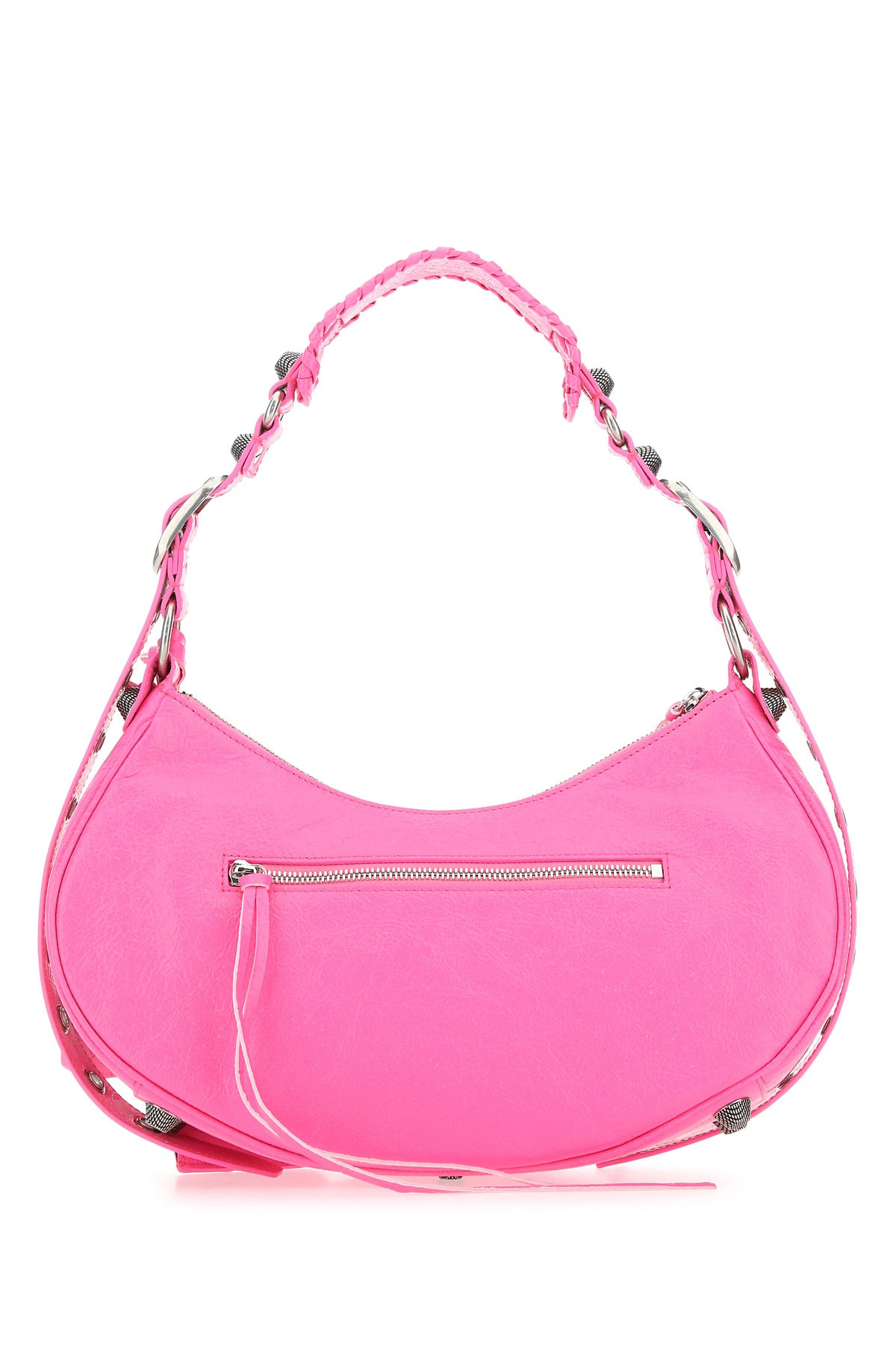Fluo pink nappa leather Le Cagole S shoulder bag - 3