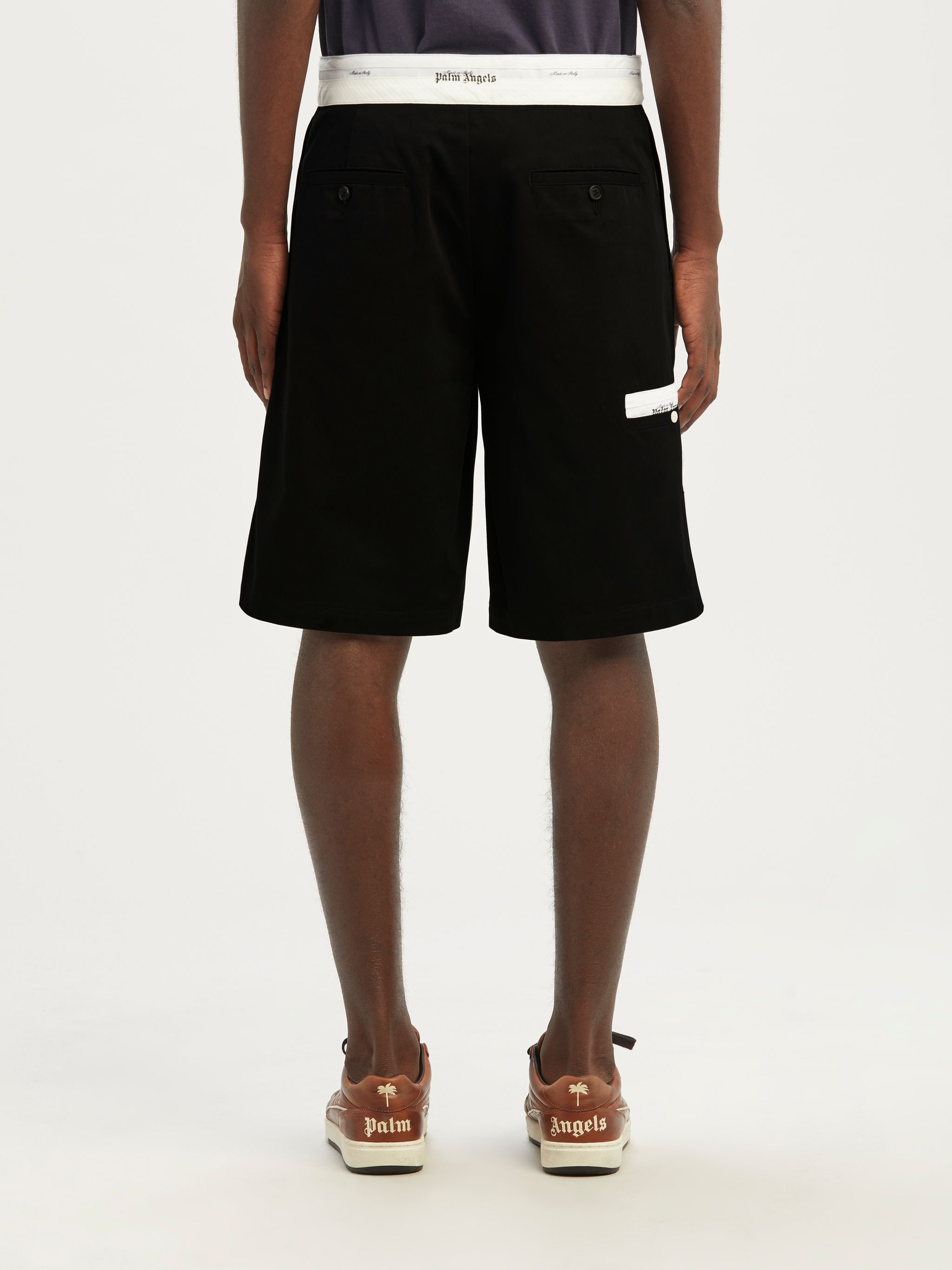 Palm Angels Sartorial Waistband Shorts | REVERSIBLE