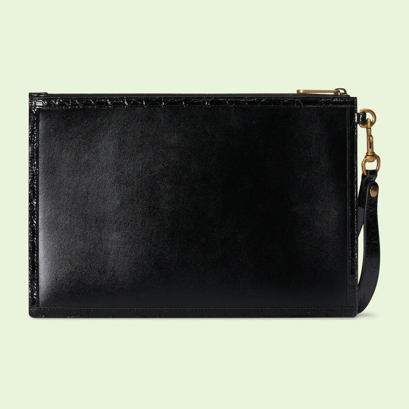 Ophidia crocodile trim pouch 4