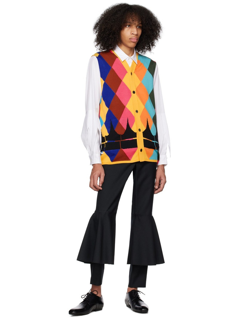 Comme des Garçons Homme Plus argyle intarsia-knit 카디건 outlook