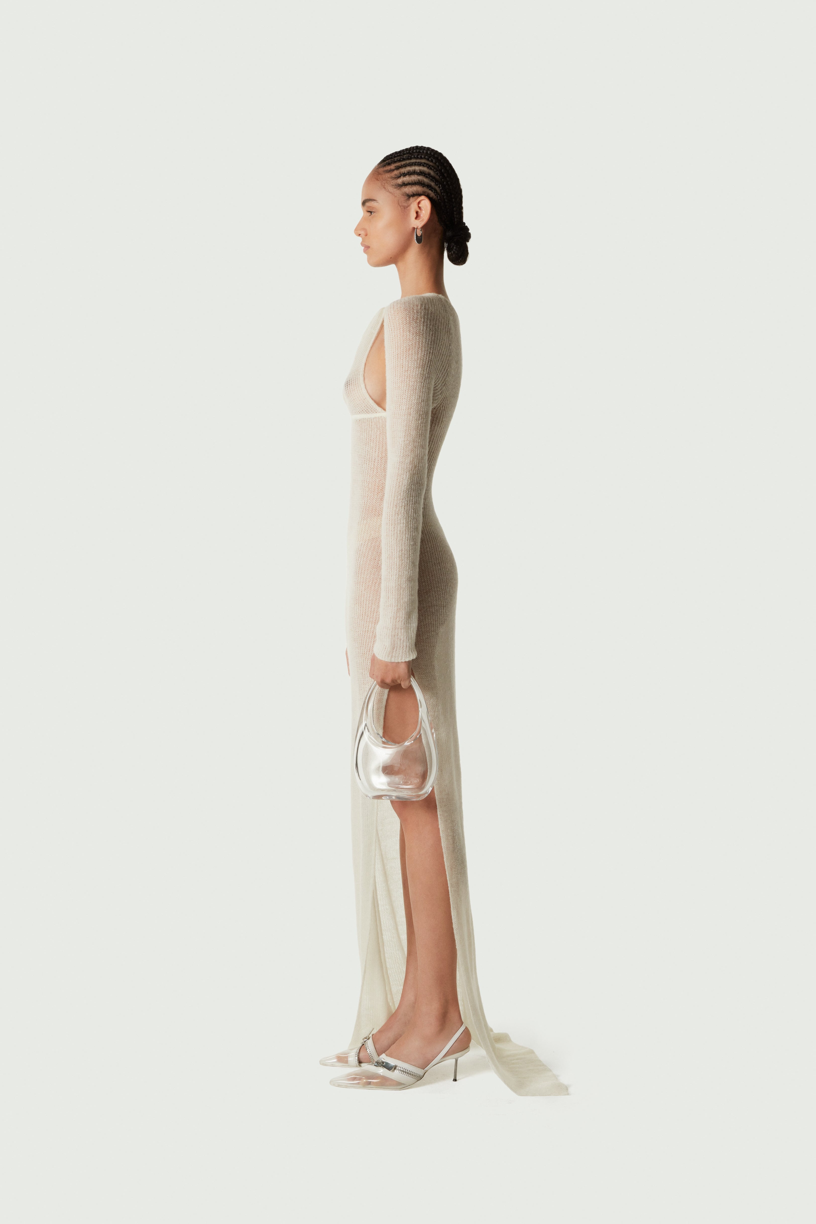 Twisted Cut-Out Knit Maxi Dress - 3