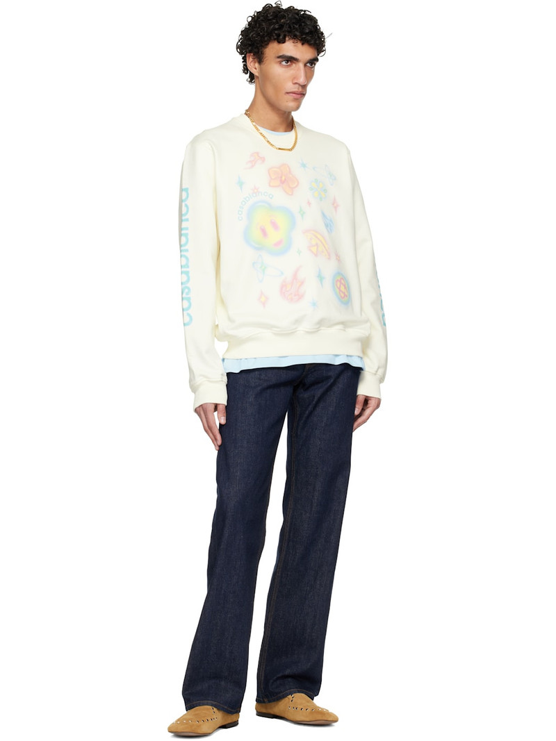 CASABLANCA Navy Selvedge Embroidered Laurel Jeans outlook