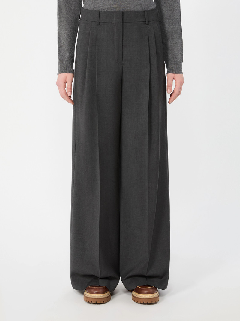 ADELFI Woollen cloth trousers - DARK GREY 3