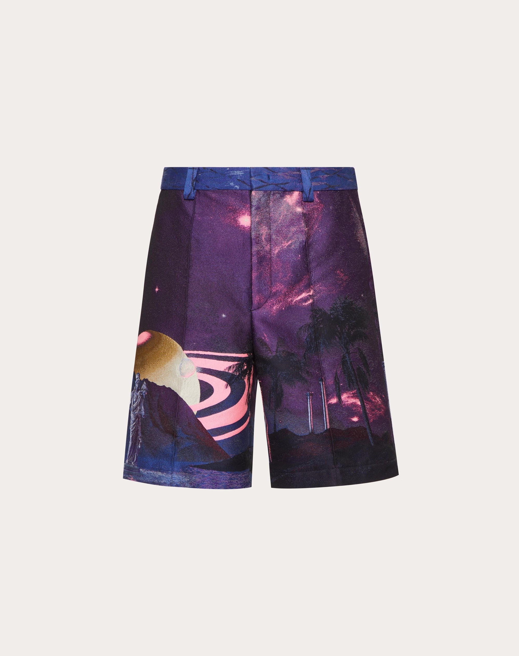 NYLON BERMUDA SHORTS WITH WATER NIGHTS PRINT - 1