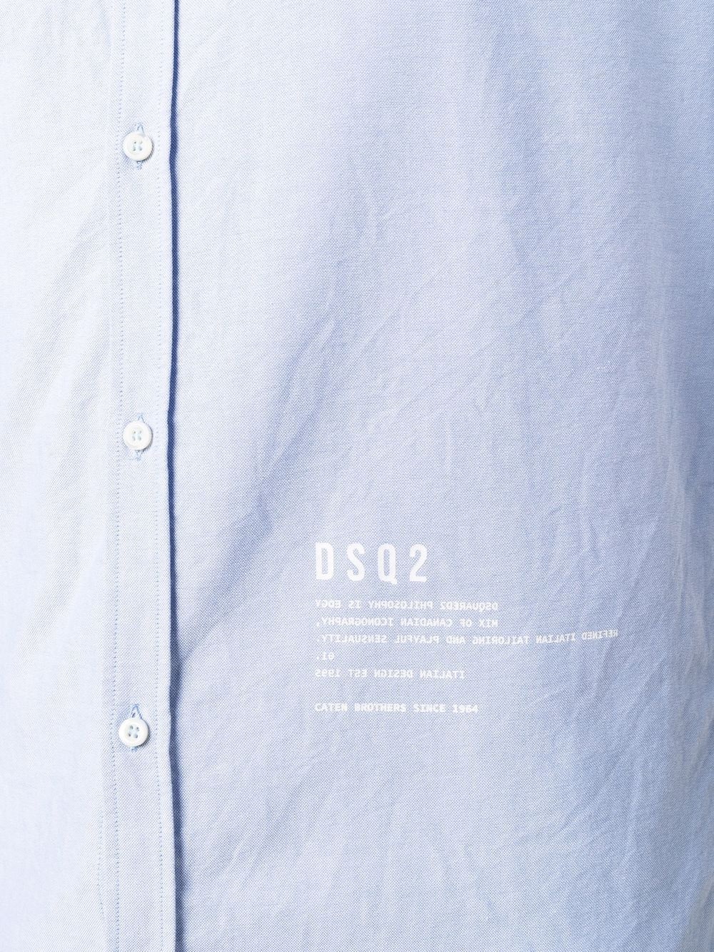 logo-print cotton shirt - 5