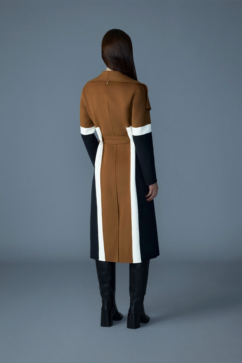 NYRIE Long Wool Coat with Sash Belt 5