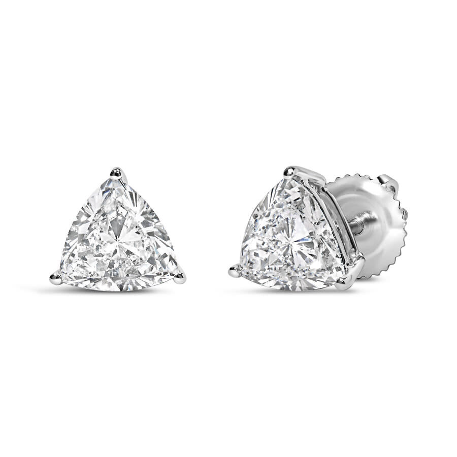 Haus Of Brilliance - Haus of Brilliance 14K White Gold 1.0 Cttw Trillion Cut Lab Grown Diamond 3-Prong Classic Solitaire  - 2