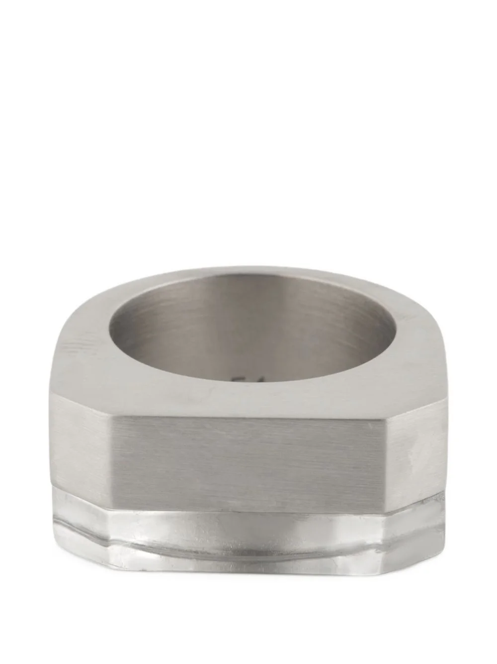 crystal-embellished brass ring - 1