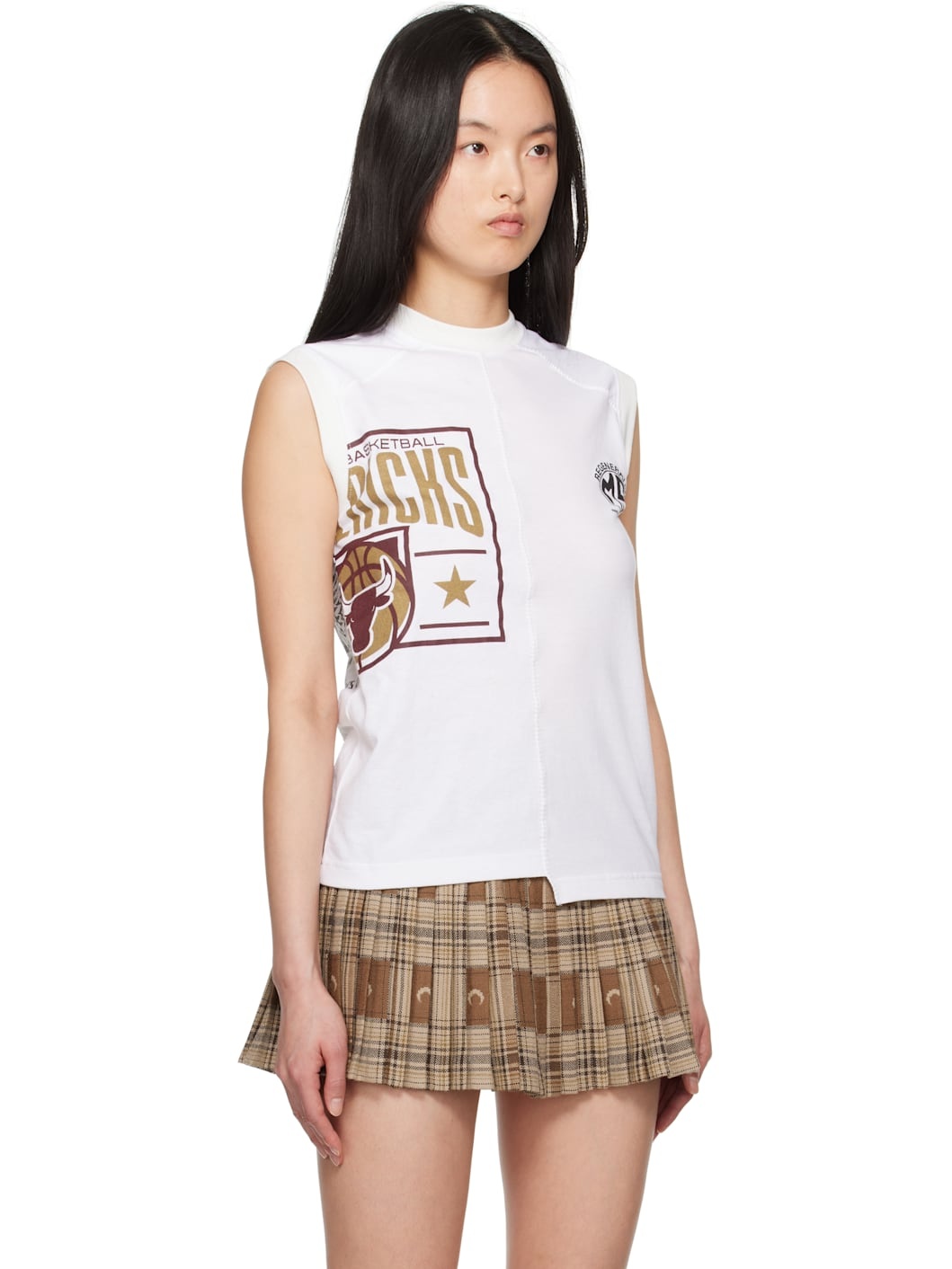 White Regenerated Graphic T-Shirts Tank Top - 2