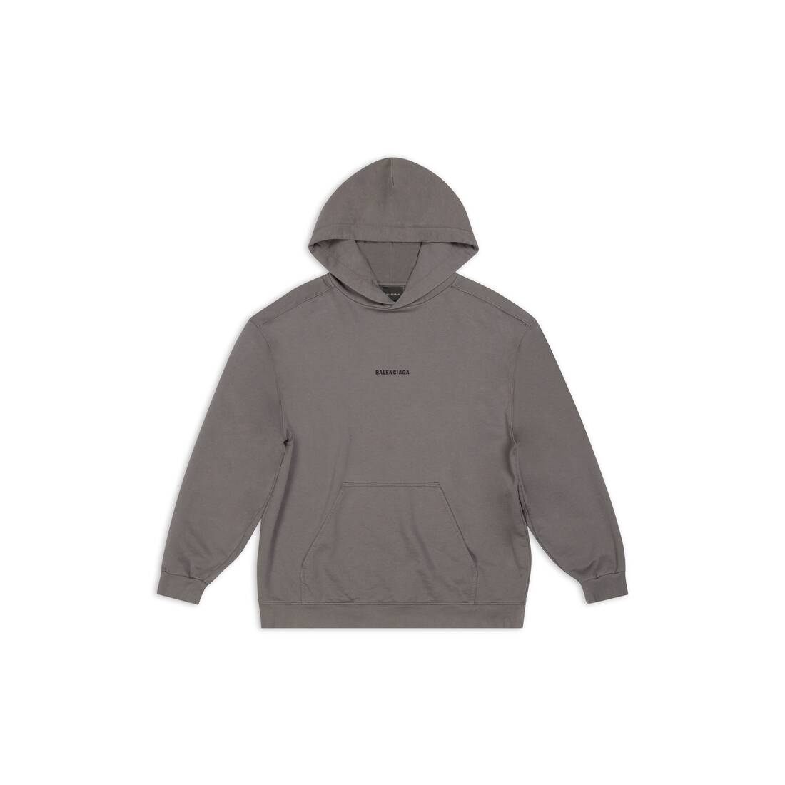 Men's Balenciaga Back Hoodie Medium Fit in Grey - 1
