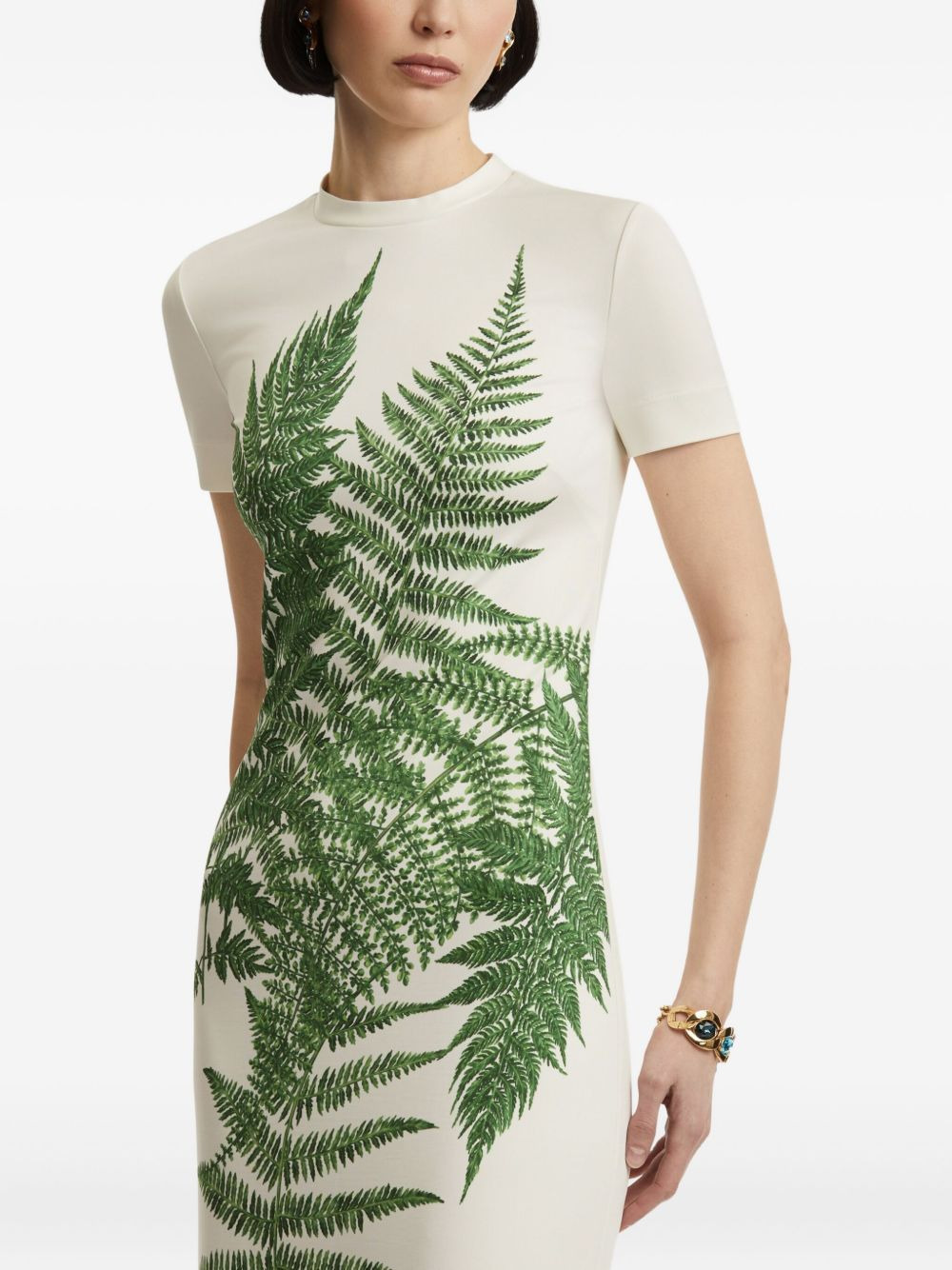 fern-print jersey maxi dress - 5