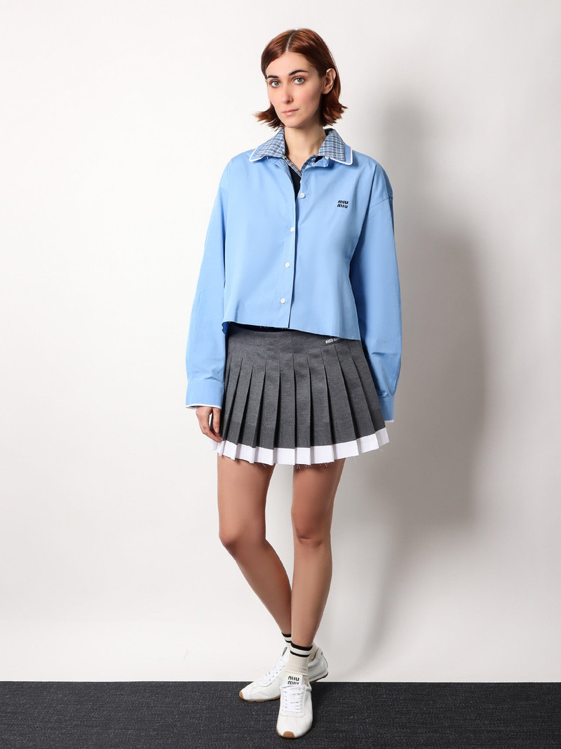 Miu Miu Recycled Silk Pleated Skirt outlook